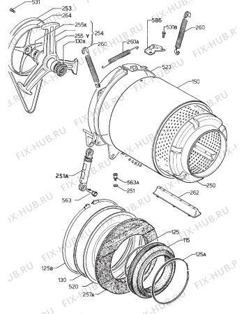 Взрыв-схема стиральной машины Sharp ES-E62W5 - Схема узла Functional parts 267